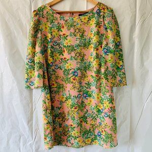 Ark & Co Pink Floral Print Short Bell Sleeve Dress